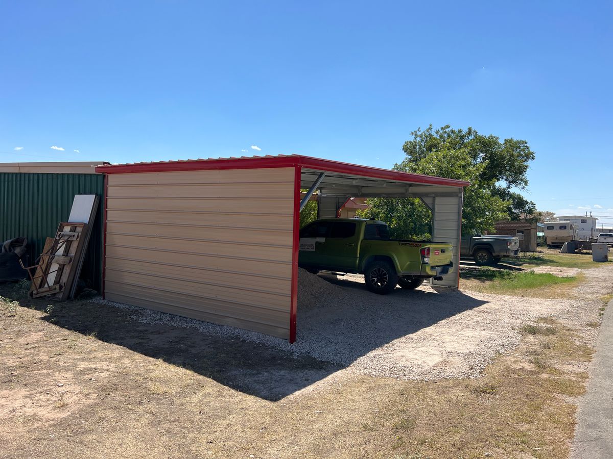Carports and garages or even man caves for On The Way Mobile Services in Hobbs, NM