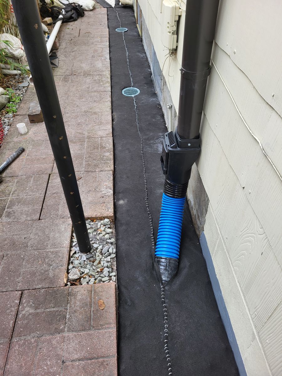 French Drain Installation for Sam's French Drains and Landscape in Orlando, Florida