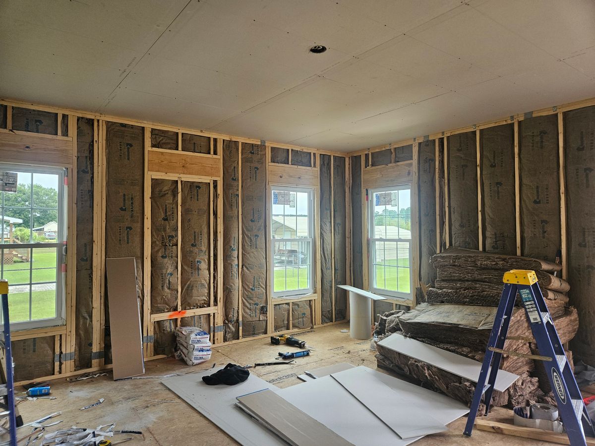 Sheetrock for Ruben R construction LLC in Mount Olive, NC