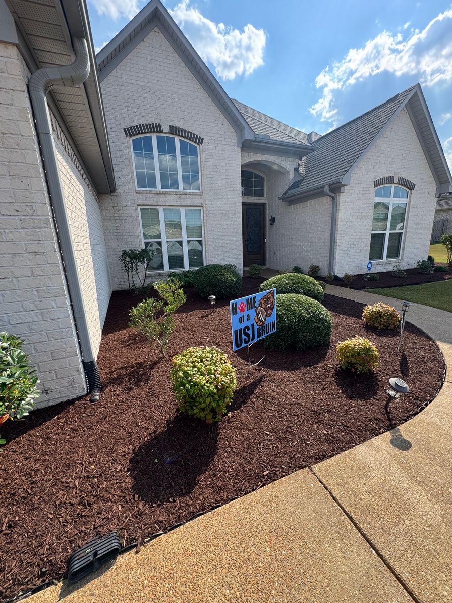 Mulch Installation for Greenscape Solutions in Milan, TN