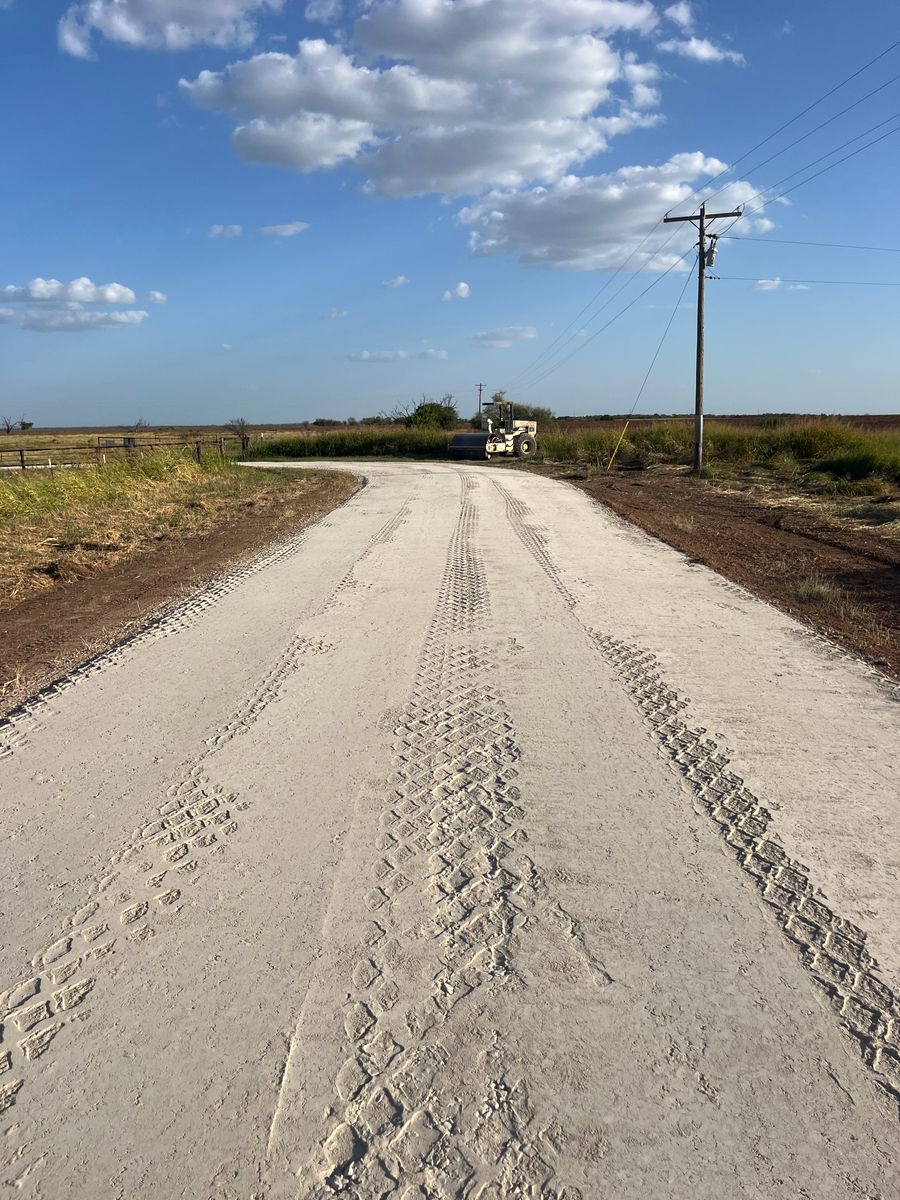 Excavation and site prep for South Prairie Construction in Graham, TX
