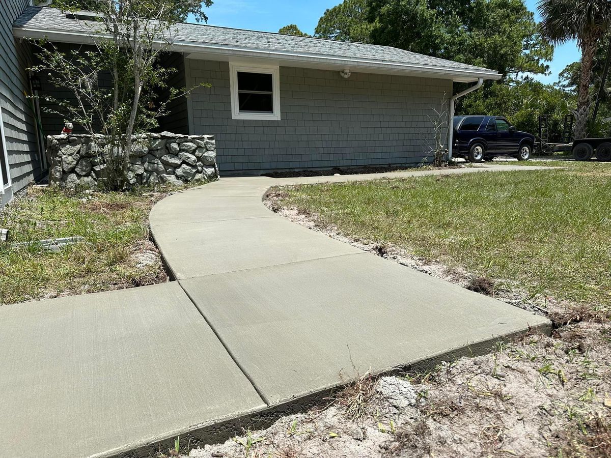 Sidewalks and Walkway Construction for Green Hammer Concrete in Palm Bay, Florida