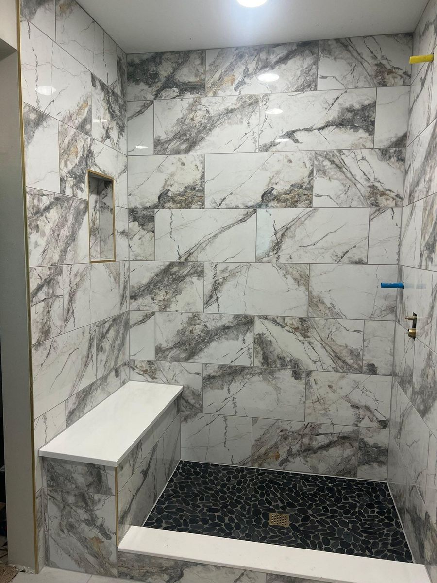Bathroom Tiling for Zenus Custom Tile in Kansas City, MO