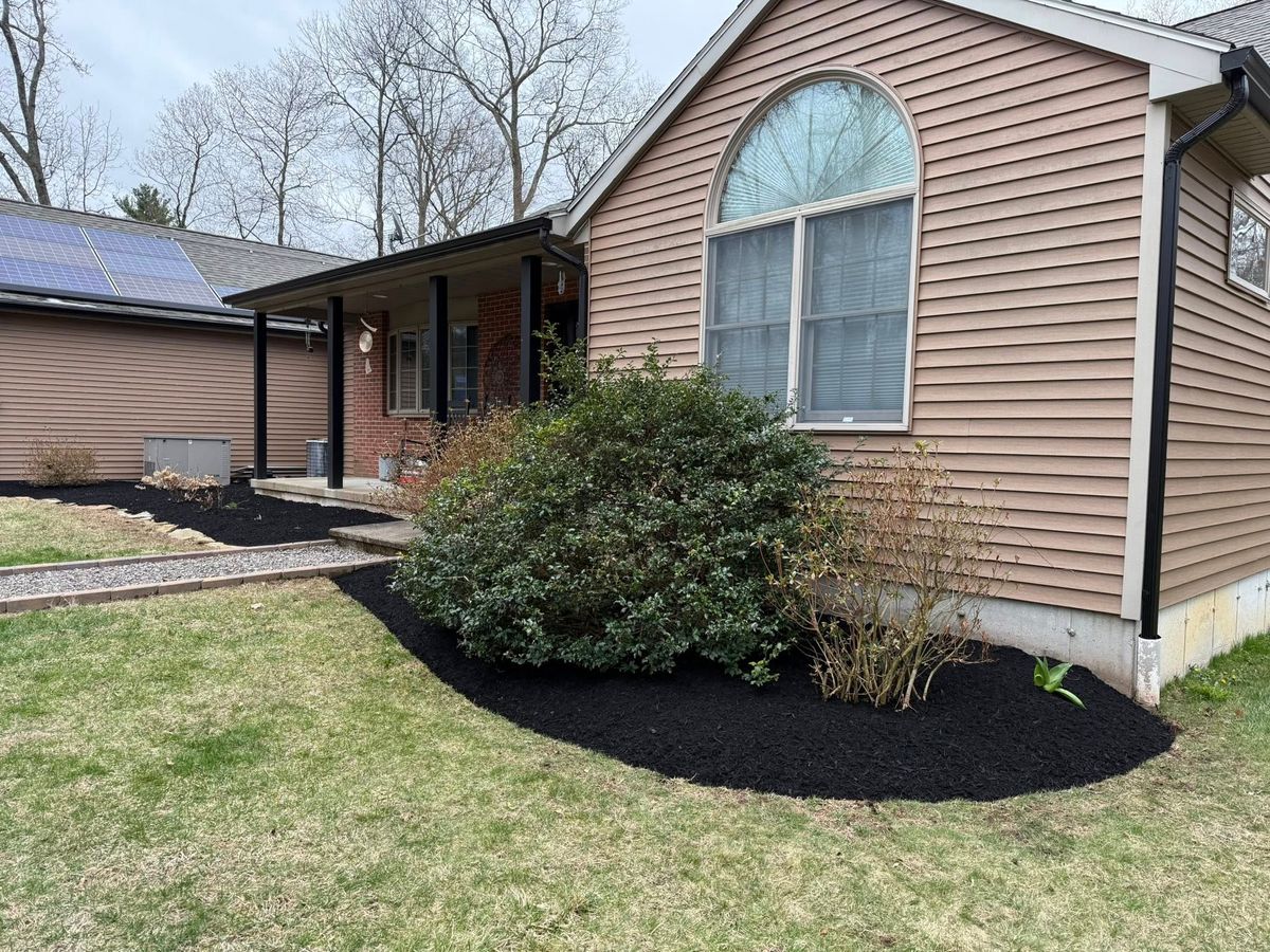 Mulch Installation for Navedo’s Lawn Care in Putnam, CT