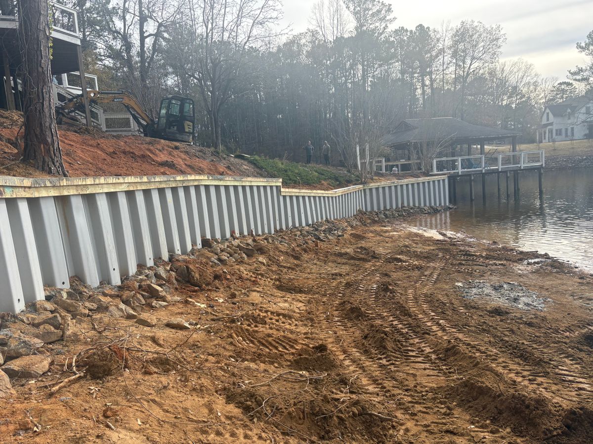 Seawall and Retaining Walls for G’s Construction in Seale, AL