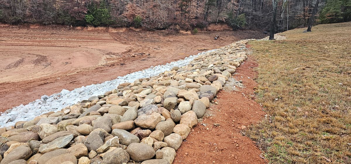Shoreline Erosion Control for Restoration Shoreline Norris Lake Rip Rap in Norris Lake, TN
