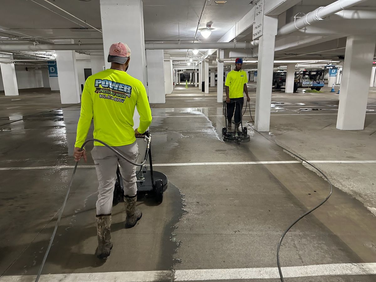 Parking Garage Cleaning for Power Pressure Wash in Houston, TX