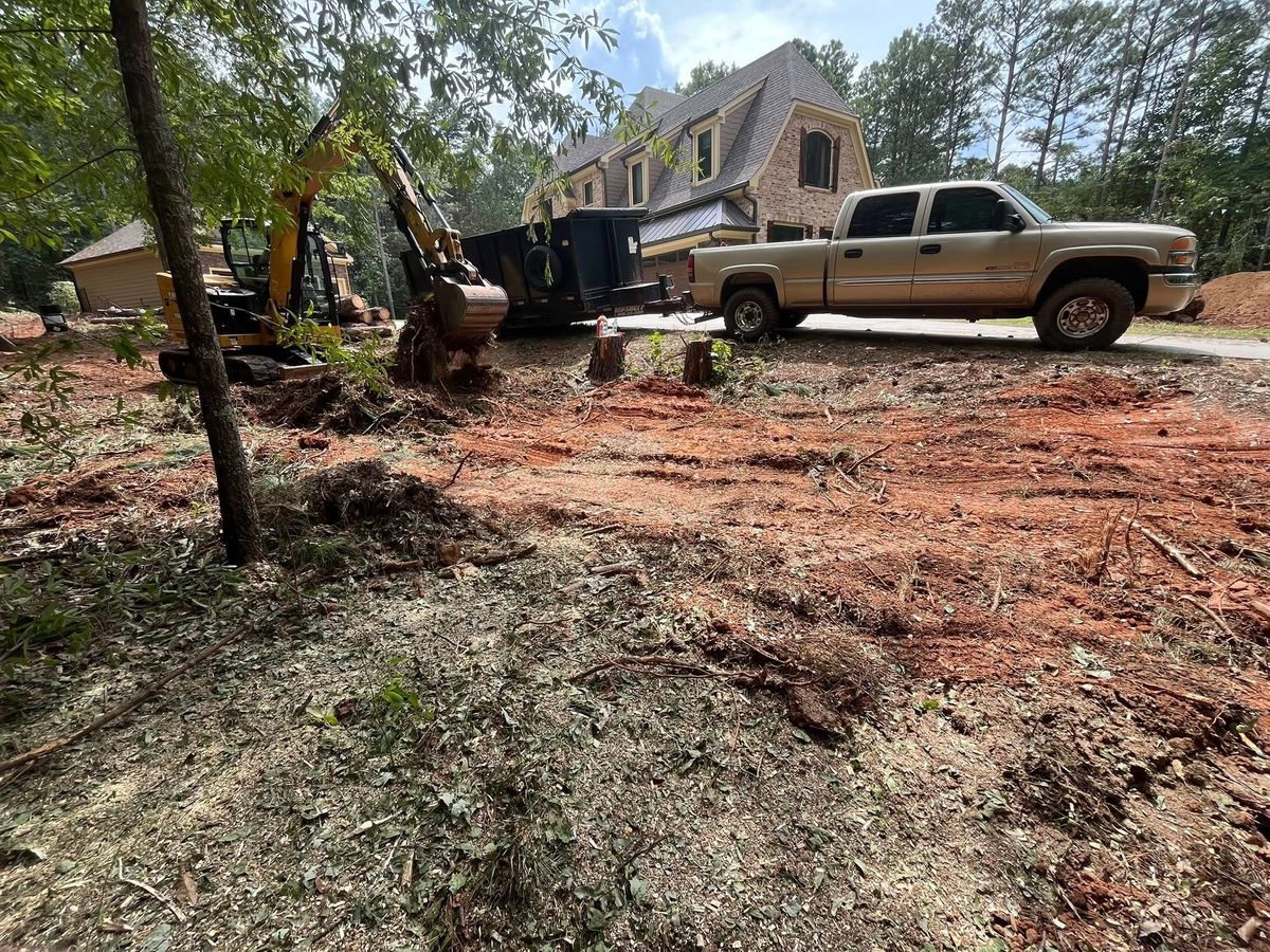 Land clearing for Southern Solutions in Snellville, GA