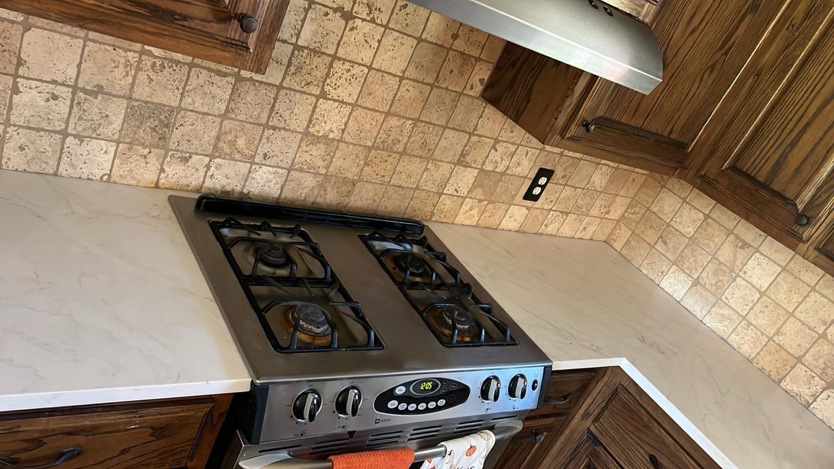 Backsplash Installation for Omega Granite LLC in Ravenna, TX