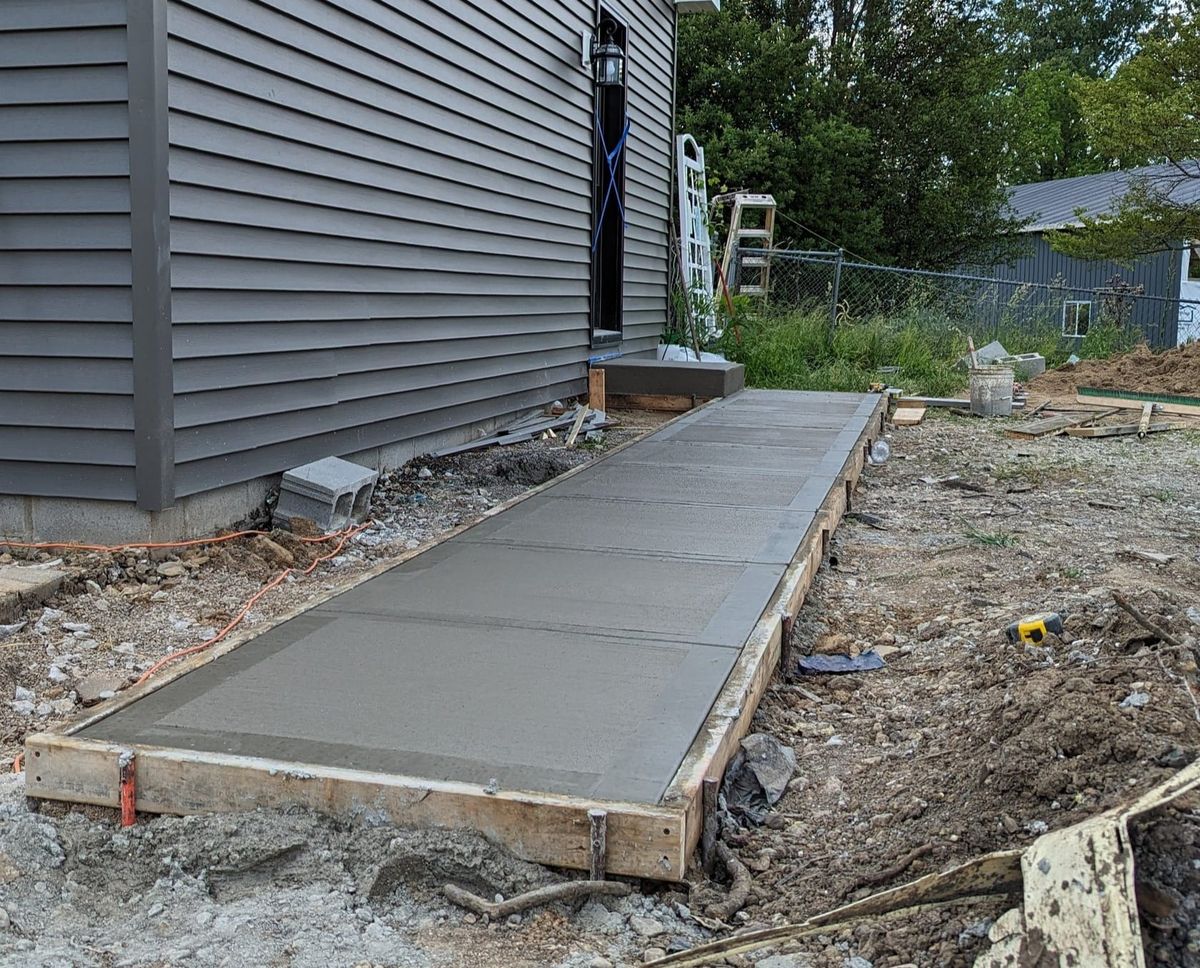 Concrete Slab Construction for W.A. Concrete & Home Projects in Richmond, IN