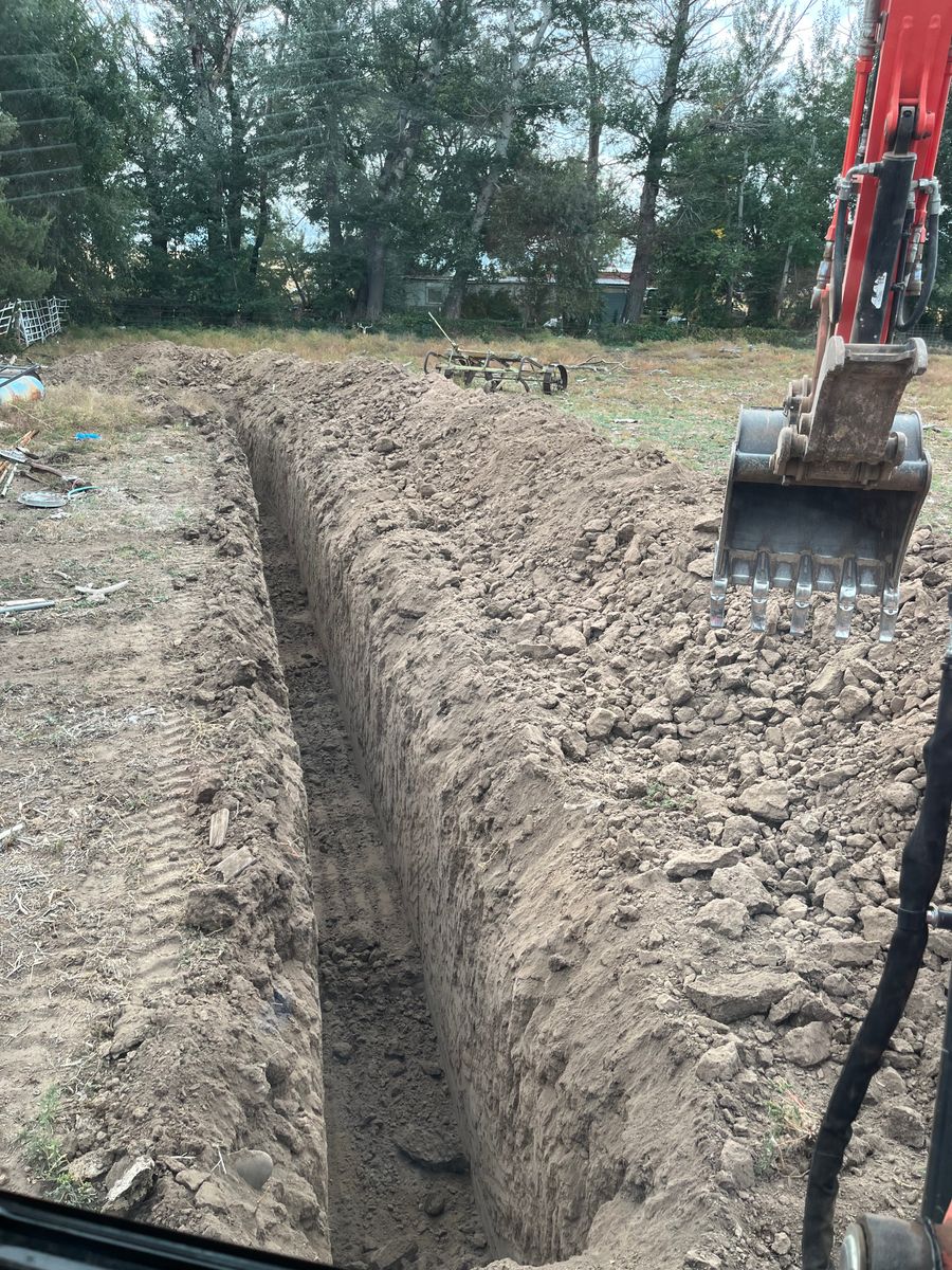Trenching for SilverStone Excavation in Rigby, ID