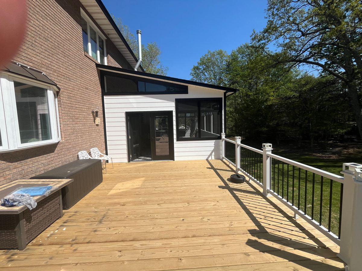 Screen Porch & Deck Installation for Hughes Builders LLC in Greensboro, NC