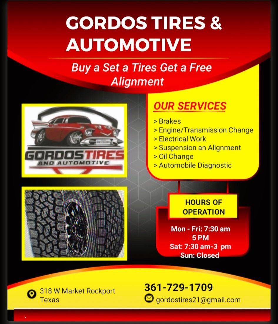 Alignments for Gordo's Tires and Automotive in Rockport, TX