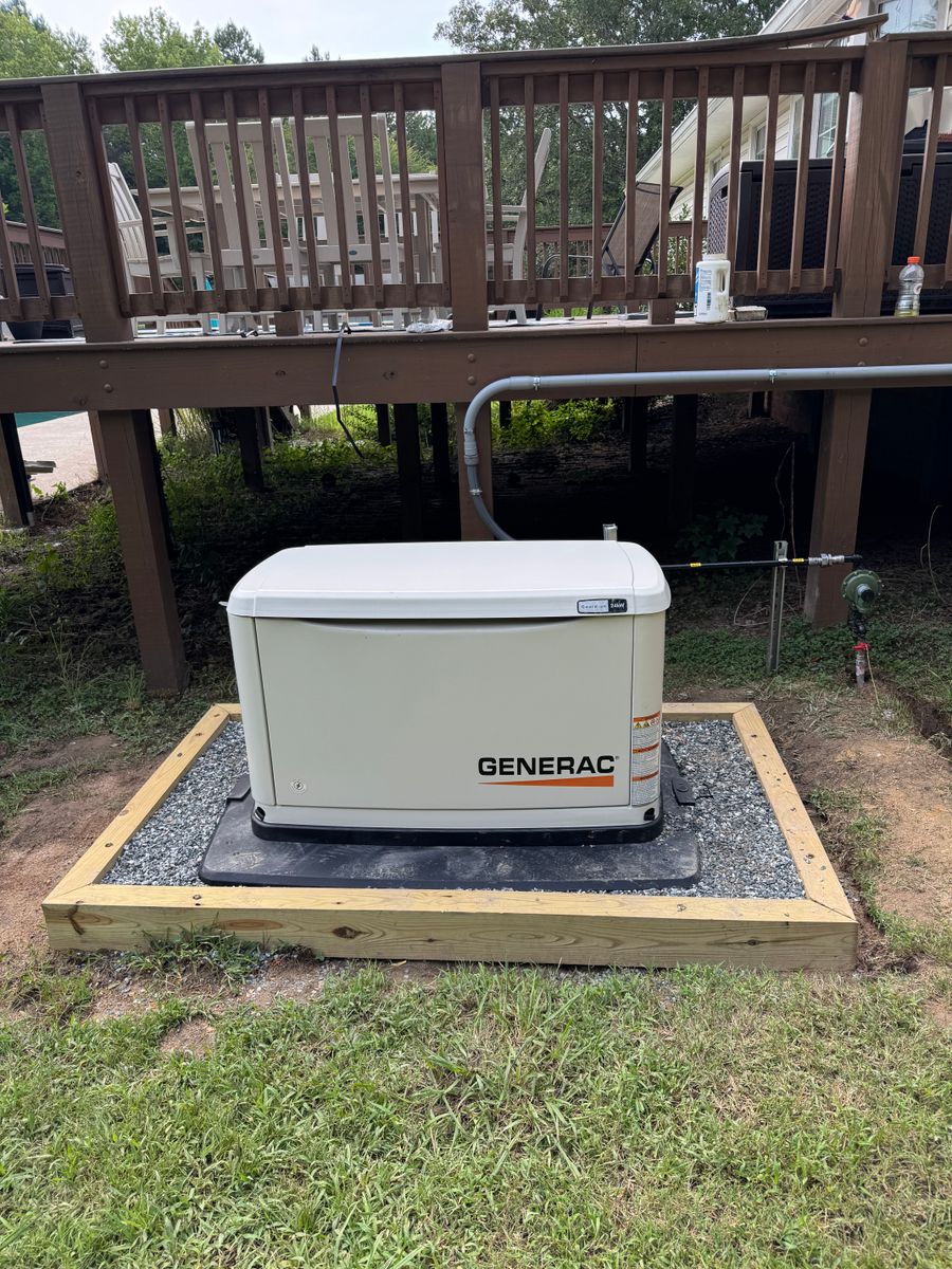 Generator Installation for J & S Electric Co. Inc. in Stokesdale, NC