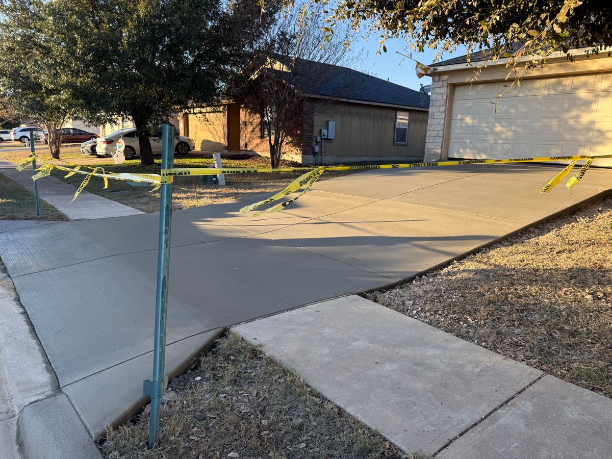 Sidewalk Installation for AJ’s Concrete in Hutto, TX