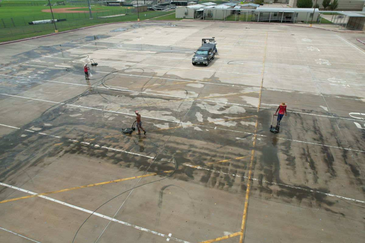 Parking Lot Cleaning for Power Pressure Wash in Houston, TX