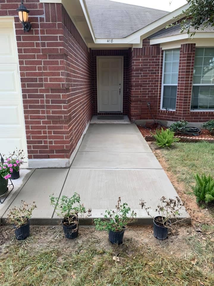 Sidewalk Installation for Benitez Brothers Construction in Austin, TX