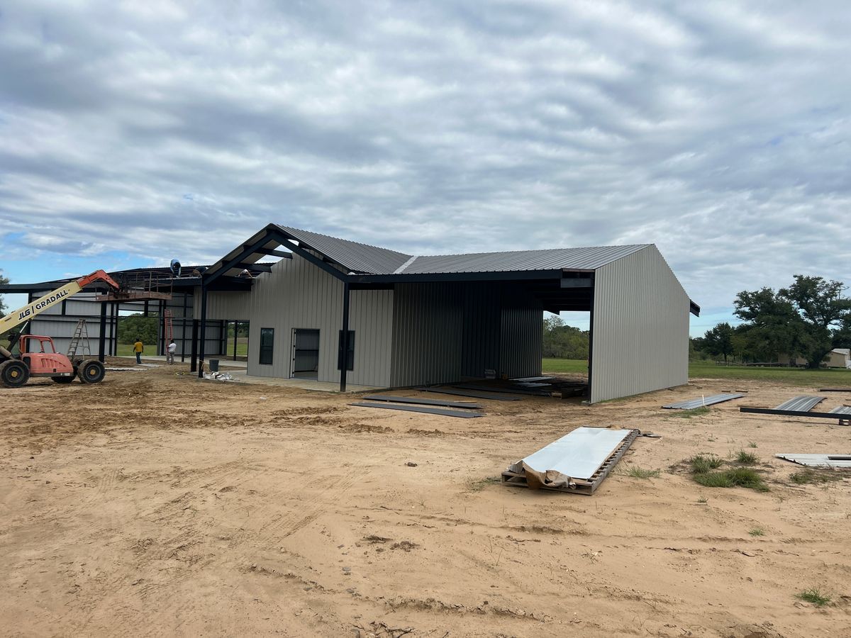 Barndominium Construction for 292 Construction LLC in Gonzales County, TX