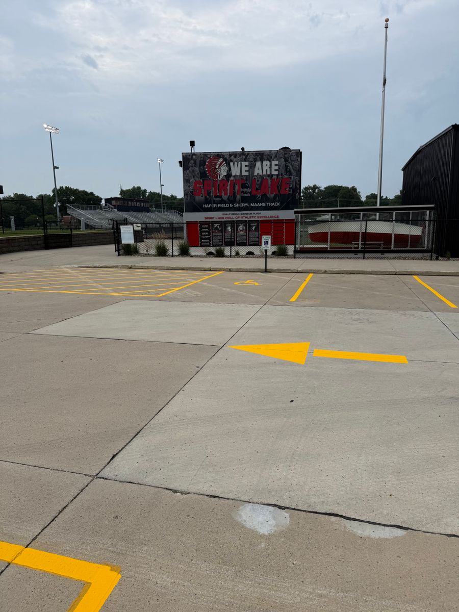 Line Striping for Midwest Line Striping LLC in Spirit Lake, IA