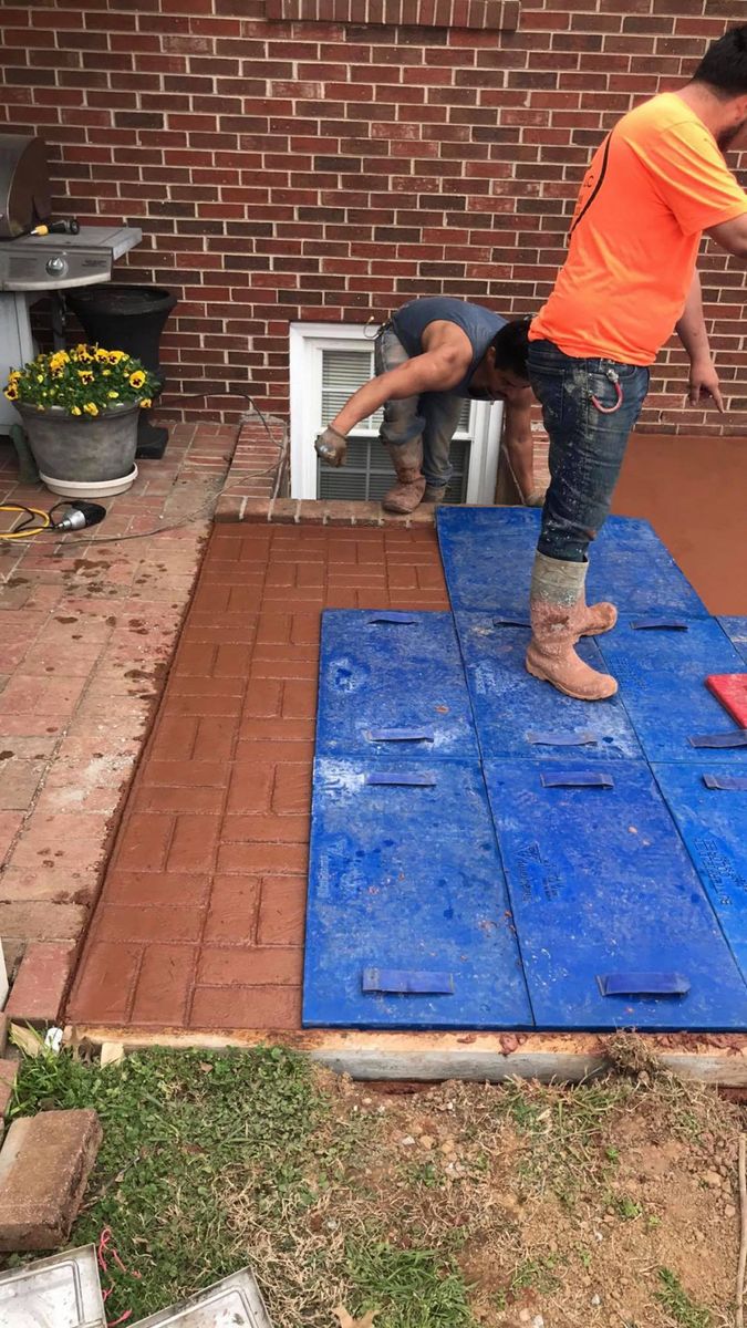 Stamped Concrete Installation for Tac Concrete in Shelbyville, TN