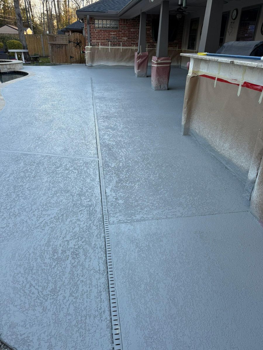 Pool & Patio Restoration for Texas Curb N Borders in Houston, TX