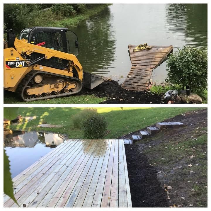 Pond Construction for Palmer Property Services in Middleville, MI