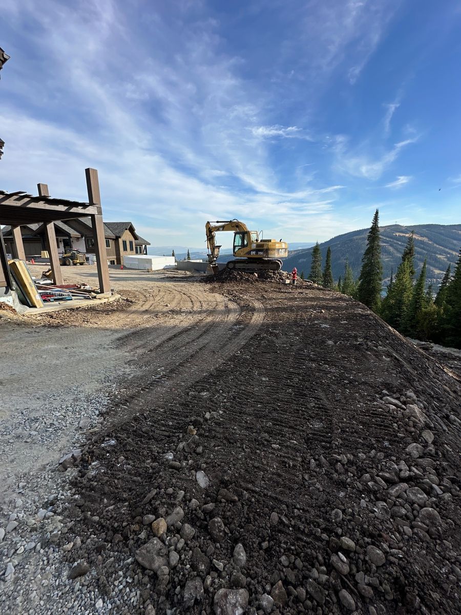 Grading /Dirt Work for R&H Homes in Bozeman, MT