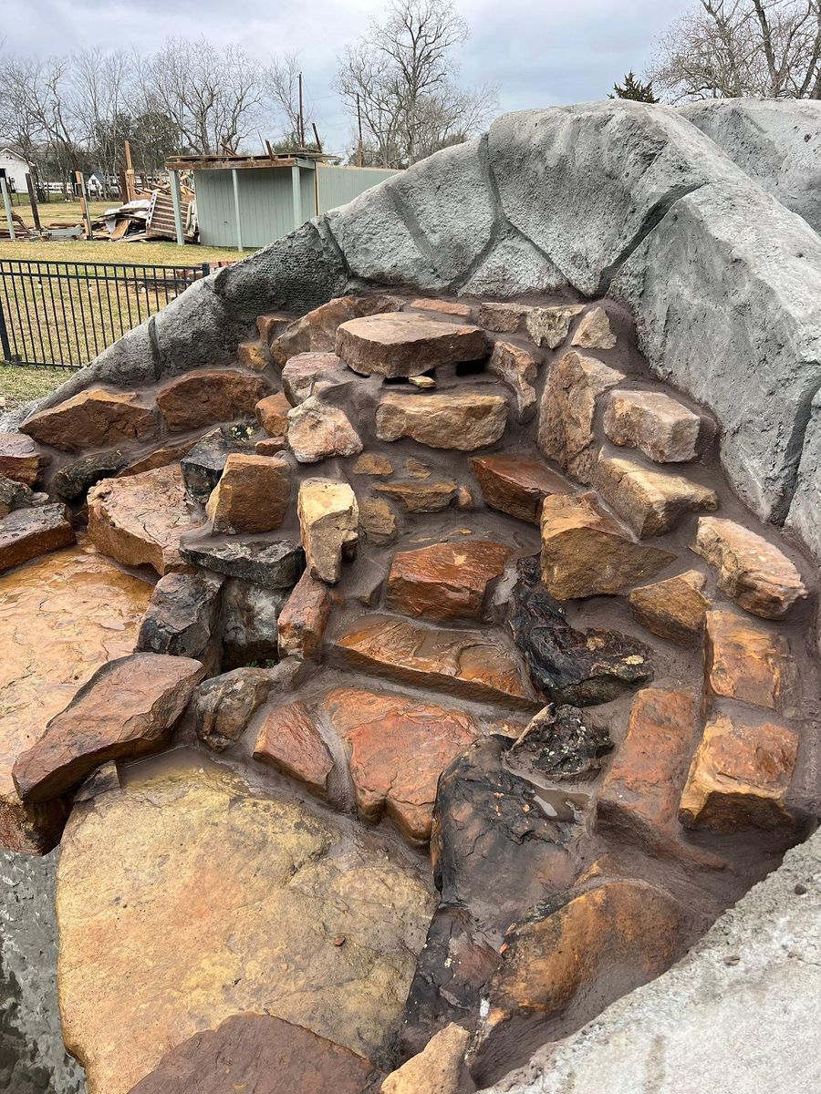 Water Feature Installation for 123 Pool Renovations in Houston, TX