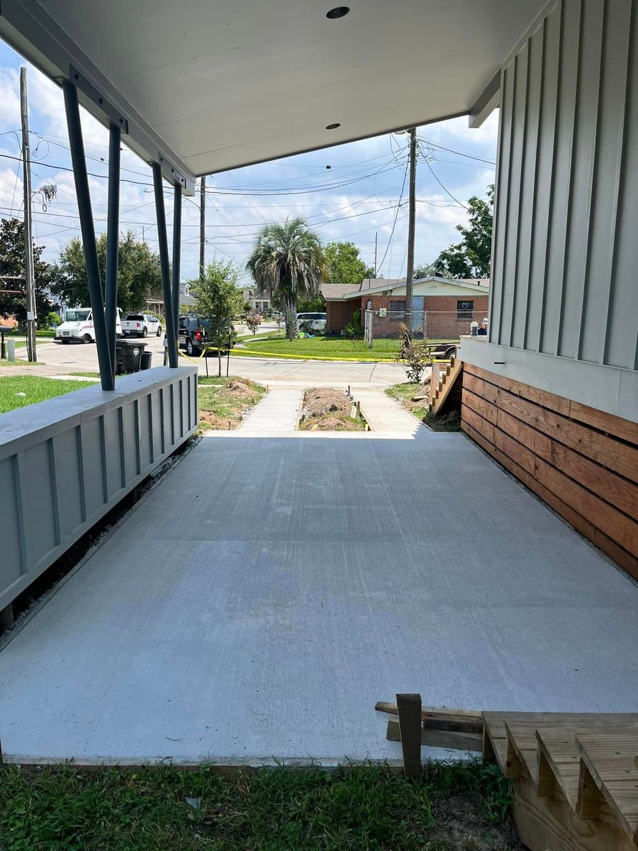 Concrete Slab Construction for Gonzales Construction in Picayune, MS