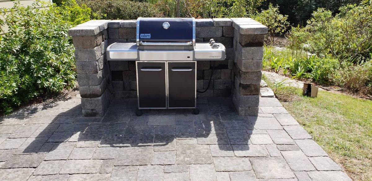 Grill Enclosure Install for Bianchi Construction Company Inc in Southport, NC