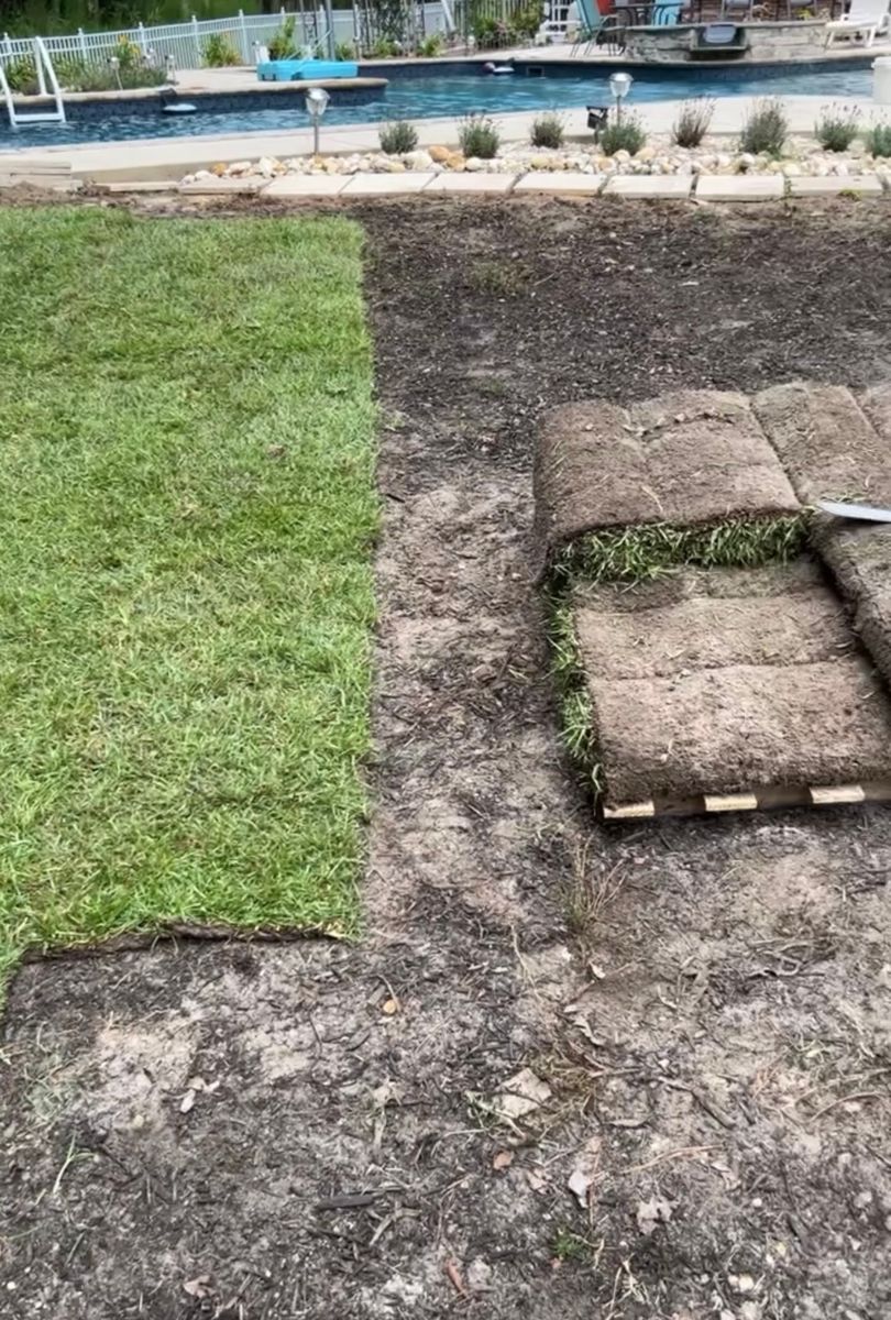 Sod installation for Paul's Lawn Care and Pressure Washing in Wilson, NC
