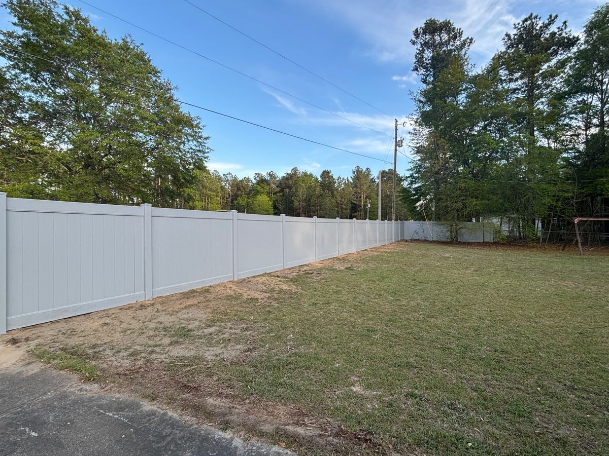 Vinyl Fence for JB Nealy Fence in Elgin, SC