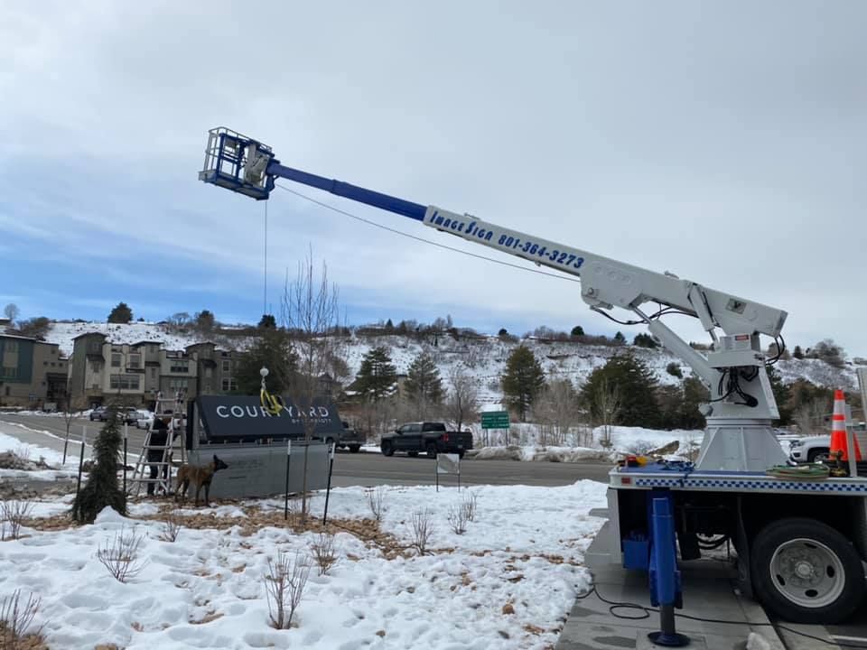 Sign Install for Image Sign and Lighting in Lindon, UT