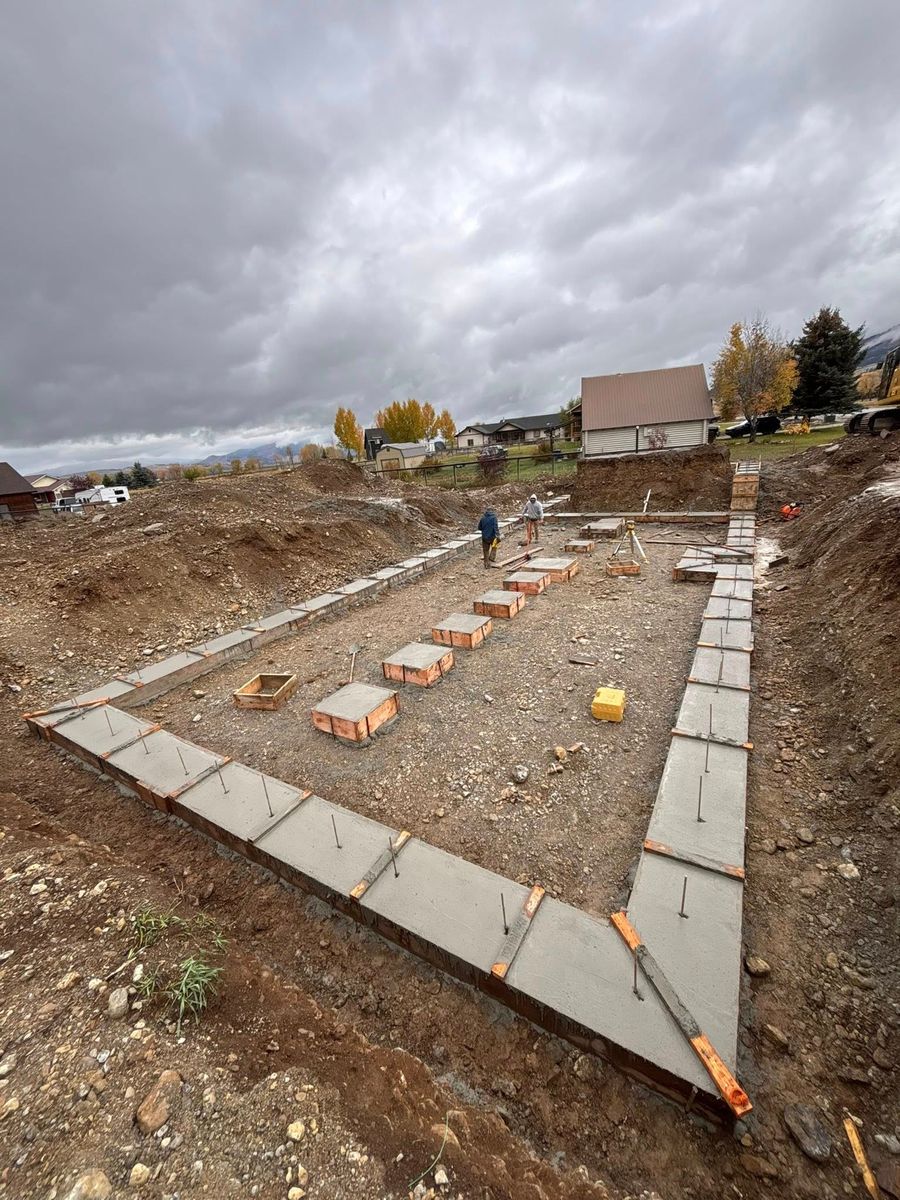 Foundation Digging for Kilroy Construction in Afton, WY