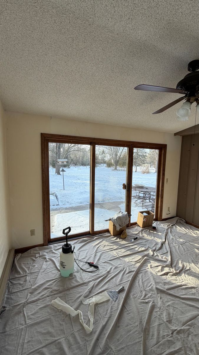 Ceiling painting for Trinity Painting & Renewal Services in Mora, MN