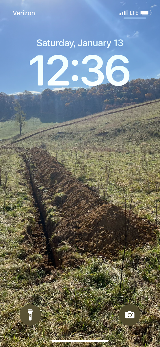 Livestock Water Systems / Exterior waterline installation for Deer Run Property Services in Rocky Gap, VA