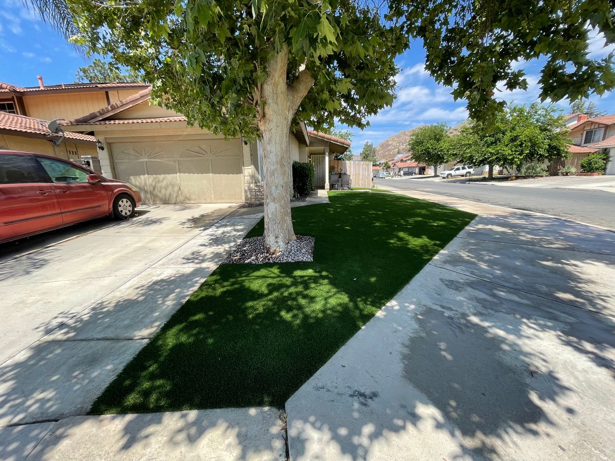 Artificial Turf Installation for Aidan Jade Landscaping in Riverside County, CA