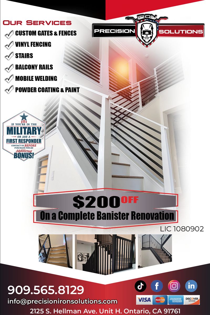 Stairs for Precision Iron Solutions in Ontario, CA