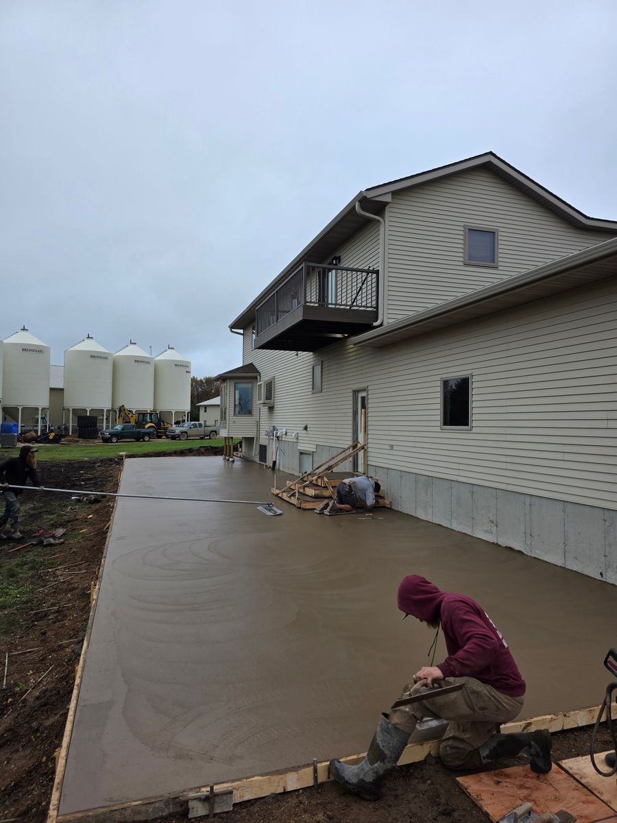 Concrete Driveway Installation for Majestic Concrete and Landscape in Cross Lake, MN