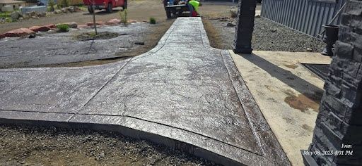 Stamped Concrete Installation for Pando & Duarte Concrete LLC in Craig, CO