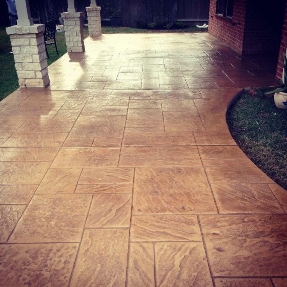 Stamped Concrete Installations for Texas Curb N Borders in Houston, TX