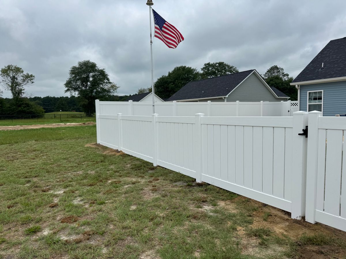 Vinyl for 4 In The Fire Fencing LLC in Darlington, SC