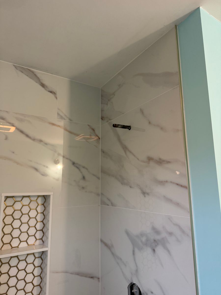 Shower Tiling for A-Otay Constructs Etc. in Lawrence County, TN