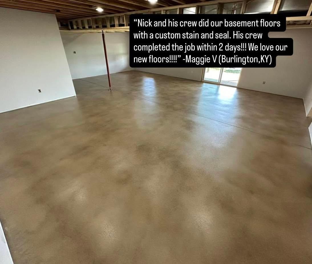 Concrete Staining, Grinding, & Sealing for Tanenbaum Services & Concrete in Florence, KY