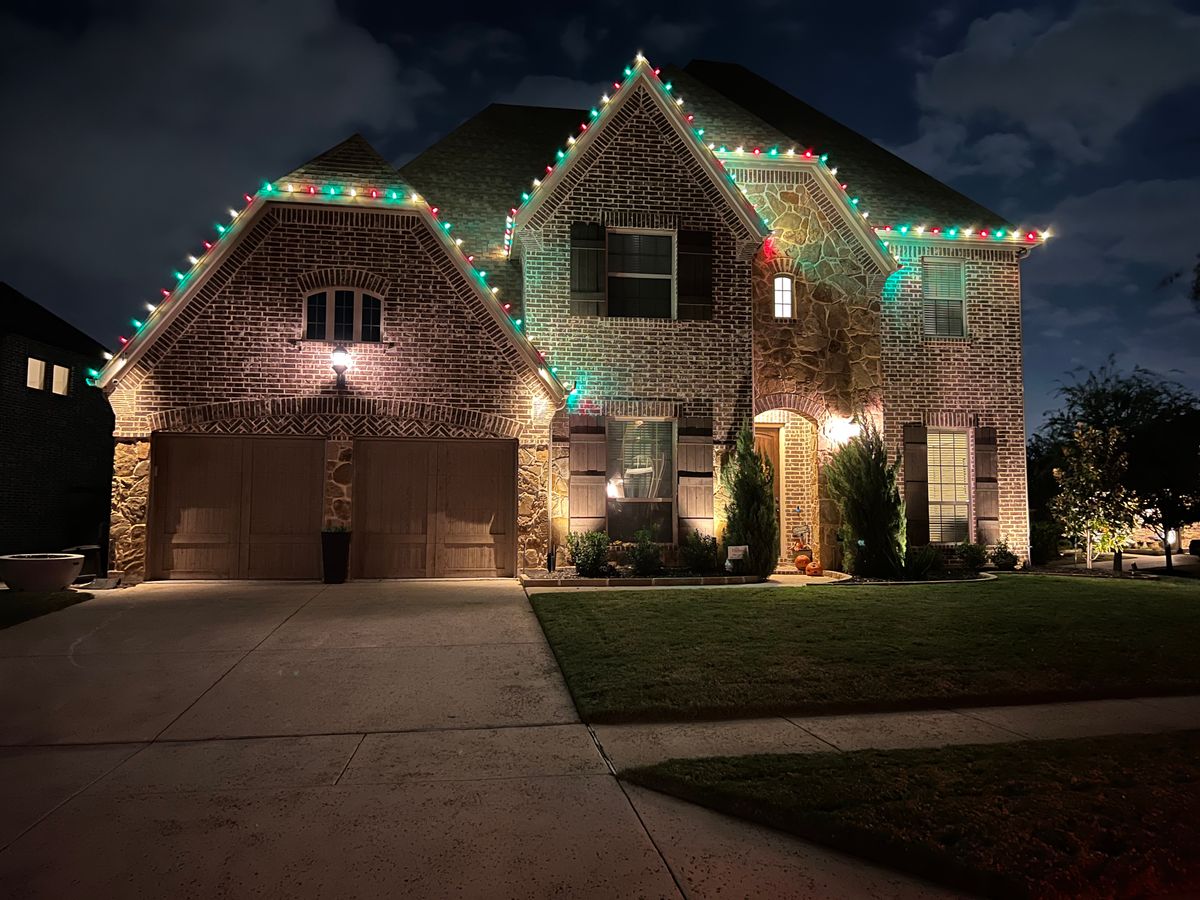 Christmas Lights for Landscape Legends in Roanoke, TX