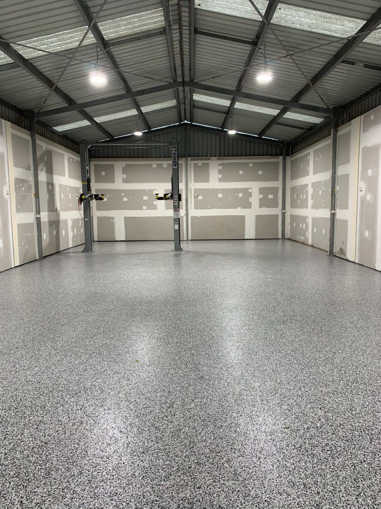 Vinyl Flake Garage Floors for Abstract Coatings & Designs in Salisbury, MD
