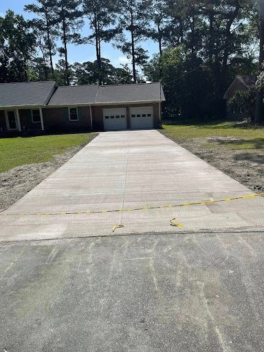 Concrete Driveway installation for Concrete Cowboyz in Greenville, NC