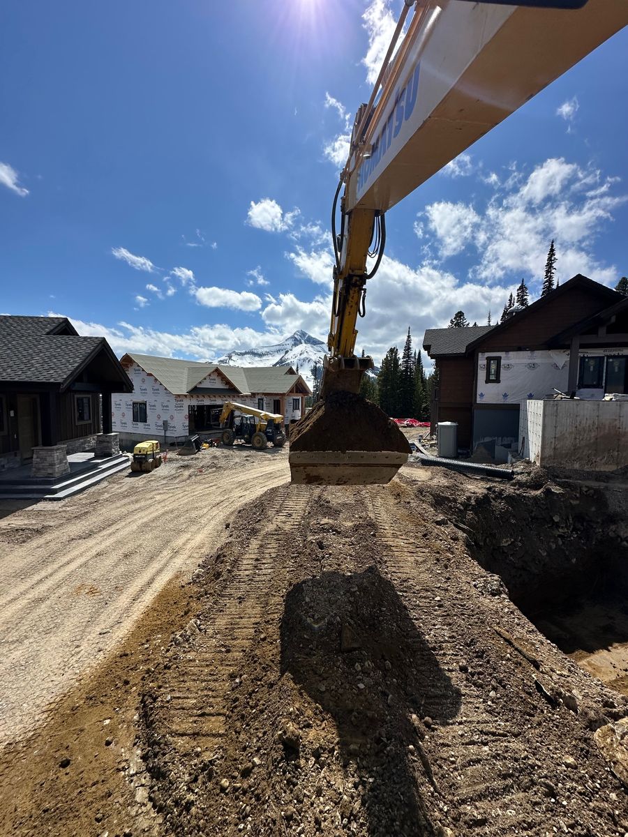 Grading /Dirt Work for R&H Homes in Bozeman, MT