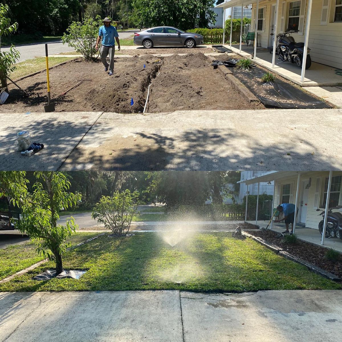 Outdoor Installations - Sod, Mulch, Rock, Pavers, Artificial Turf, Irrigation & Plants for Kings Legacy Services in Gainesville ,  FL