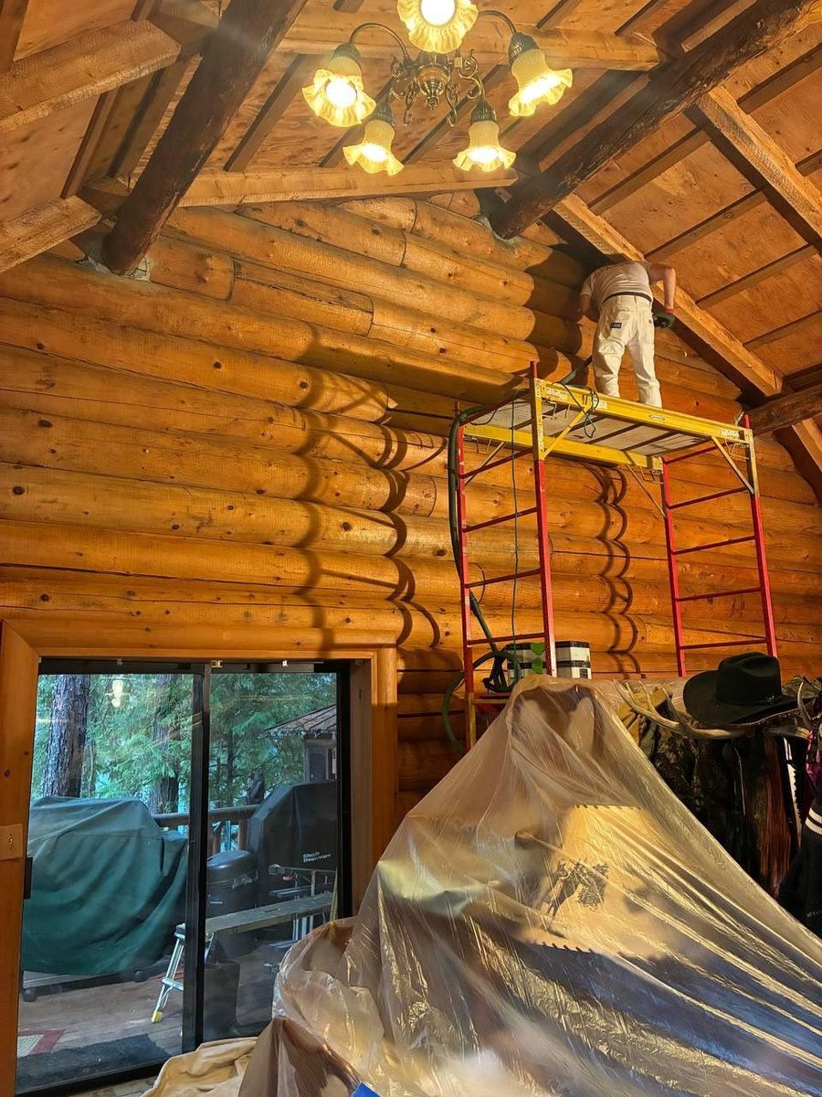 Log Home Refinishing for Chewelah Painting in Spokane, WA